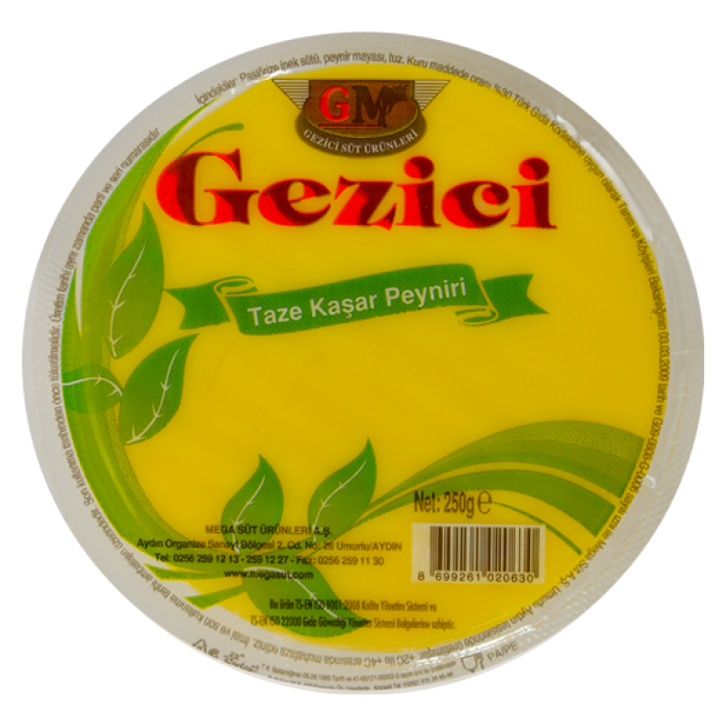 Gezici Kaşar Peyniri ( 250GR Vakum )